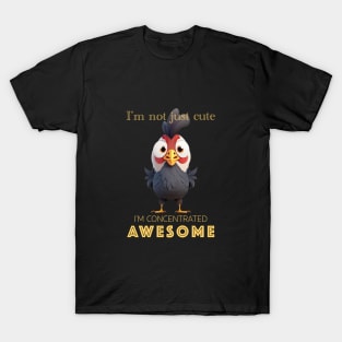 Rooster Concentrated Awesome Cute Adorable Funny Quote T-Shirt